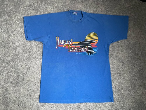 Shirt harley davidson blu - davidson,